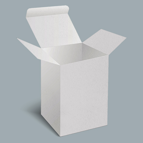 Blank opened cardboard 3d box. Mockup for design. Vector.